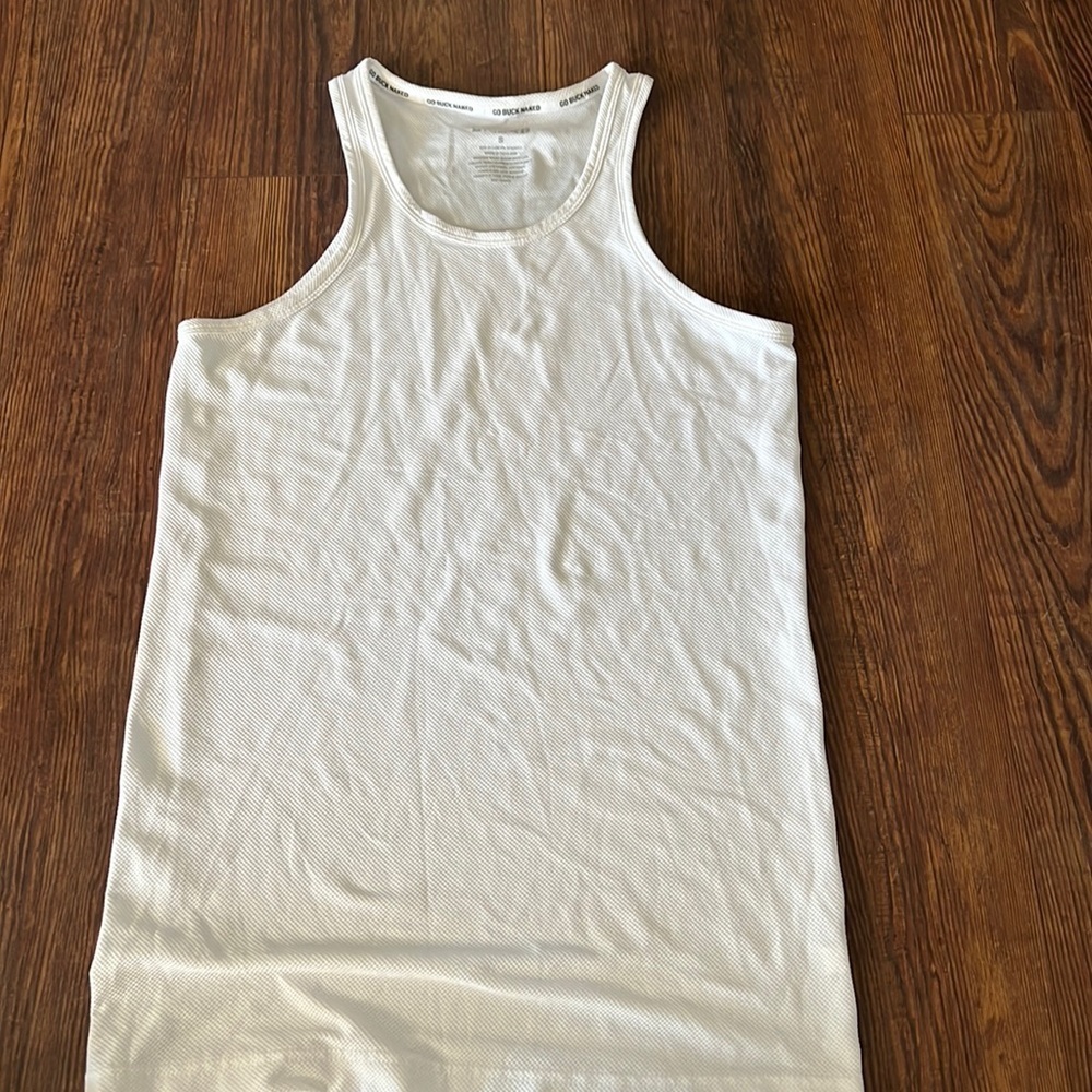 Duluth go buck naked men’s white muscle undershirt. EUC.